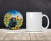 Cocker Spaniel In Sunflowers Large Sandstone Coasters Pack Of 4 Absorbent Round Coasters Decor Gifts For Men Or Women, 4 In, Multicolor_maomaolike.com