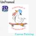 Skateboarding Duck Motivational Painting Poster, Adorable Cartoon-style Duck With Flower On Skateboard Poster, Uplifting Quote Wall Decor Ideal For_maomaolike.com