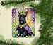 Scottish Terrier King Of Mardi Gras Porcelain Ornament Christmas Tree Hanging Decorations For Home Christmas Holiday, Rectangle, Gift, Multicolor_maomaolike.com