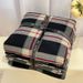 Minimalist Style All-Cotton Washed Four-Piece Pure Cotton Thickened Duvet Cover Japanese Plaid Sheet Bed Skirt Three-Piece Set Who_maomaolike.com