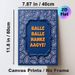 Paisley Themed Typography Painting Poster, Rich Blue Ethnic Pattern With Bold Orange Text Poster, Distinct Cultural Decor Ideal For Living Room_maomaolike.com