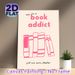 Book Lover Themed Painting Poster, Pastel Pink Hand-drawn Book Graphic Poster, Witty Book-themed Quote Decor Ideal For Reading Nooks, Bedrooms And_maomaolike.com
