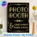 Photo Booth Themed Painting Poster, Vintage Art Deco Black & Gold Film Strip Framed Poster, Retro Decorative Accent Suitable For Weddings, Parties And_maomaolike.com