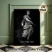 Roman Emperor Themed Painting Poster, Monochrome Vintage Sculpture Style Poster, Classic "Veni Vidi Vici" Historical Quote Design, Ideal For Home_maomaolike.com