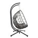 2 Persons Egg Chair With Stand Indoor Outdoor Swing Chair Patio Wicker Hanging Egg Chair Hanging Basket Chair With Stand For Bedroom Living Room Balcony_maomaolike.com