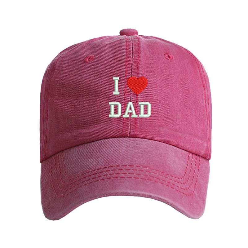 Unisex Washed cotton Embroidery DAD Alphabet baseball hat Father's Day gift hat Hip Hop hat_maomaolike.com