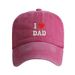 Unisex Washed cotton Embroidery DAD Alphabet baseball hat Father's Day gift hat Hip Hop hat_maomaolike.com