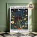 William Morris Night Wildflower Painting Poster, Vintage Arts & Crafts Style Celestial Floral Poster, Timeless Artistic Decor Ideal For Living Room_maomaolike.com