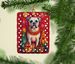 White Boxer Holiday Christmas Porcelain Ornament Christmas Tree Hanging Decorations For Home Christmas Holiday, Rectangle, Gift, Multicolor_maomaolike.com