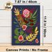 Fruit & Foliage Themed Painting Poster, Vibrant Hand-drawn Colorful Pomegranate, Fig & Berry Arrangement Poster, Eye-catching Botanical Decor For_maomaolike.com