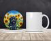 Puli In Sunflowers Large Sandstone Coasters Pack Of 4 Absorbent Round Coasters Decor Gifts For Men Or Women, 4 In, Multicolor_maomaolike.com