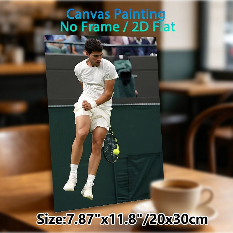 Tennis Player Victory Moment Painting Poster, Dynamic Realistic Action Shot Poster, Captures Intense Competitive Sports Energy, Ideal For Home Gym And_maomaolike.com