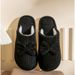 Fashion Women's Bow Fall/Winter Indoor Bedroom Floor Lightweight And Comfortable&Soft Warm Slippers For Home_maomaolike.com