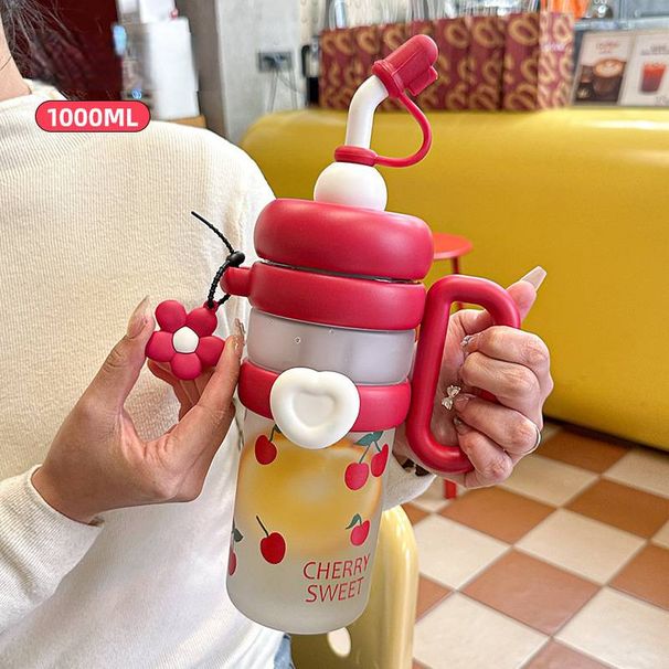 High-value Giant Large Capacity High-value Straw Cup Girls Water Cup Cold Tritan Ice Cup_maomaolike.com