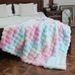 Thickened Warm Ins Style Autumn And Winter Bubble Velvet Large Rabbit Fur Tie Dyed Plush Sofa Cover Blanket_maomaolike.com