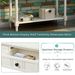 Daisy Series Console Table Traditional Design With Two Drawers And Bottom Shelf_maomaolike.com