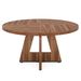 Round Dining Table For 4, 47" Wooden Kitchen Table Farmhouse Dinner Table_maomaolike.com
