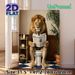 Anthropomorphic Lion Reading Newspaper Painting Poster, Whimsical Humorous Bathroom Scene Poster, Playful Quirky Decor Ideal For Bathroom, Living Room_maomaolike.com