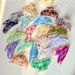 Unisex Pfeiffer large floral clip Women's colorful printed hair clip back of head Pan hair clip Shark clip_maomaolike.com