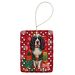 English Springer Spaniel Holiday Christmas Porcelain Ornament Christmas Tree Hanging Decorations For Home Christmas Holiday, Rectangle, Gift, Multicolor_maomaolike.com