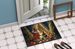 Finnish Spitz And Santa Claus Doormat Front Door Mat Indoor Outdoor Rugs For Entryway, Non Slip Washable Low Pile, 24H X 36W_maomaolike.com