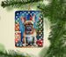 French Bulldog Christmas Reindeer Porcelain Ornament Christmas Tree Hanging Decorations For Home Christmas Holiday, Rectangle, Gift, Multicolor_maomaolike.com