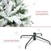 9' Tall Unlit Snow Flocked Pine Artificial Christmas Tree With Realistic Branches, Green_maomaolike.com
