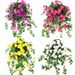 Cross-Border Exclusive Morning Glory Artificial Fake Vine Decorative Wall Basket Plastic Hanging Flower_maomaolike.com