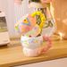 Hand-painted Relief Ceramic Breakfast Cup Large Capacity Oatmeal Cup Mug_maomaolike.com