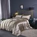 Simple Solid Color Ice Silk Four-Piece Bedding Set, Cool Smooth Summer Bed Linen, Soft Duvet Cover & Bed Sheet Kit For Household Bedroom Daily Sleep
_maomaolike.com
