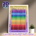 Emotional Frequency Chart Painting Poster, Color-coded Informative Infographic Poster, Aids In Understanding Emotional Vibration Levels, Ideal For_maomaolike.com