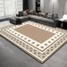Living Room Rug Large Size Gorgeous Gold Frame Design Bedroom Rug Plush Thickened Machine Washable Thickened Underlay Interior Decorative Rug_maomaolike.com