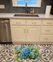 Hydrangeas In Watercolor Memory Foam Kitchen Mat Machine Washable Anti-Fatigue Mat Cushion Comfort Bath Mat Or Kitchen Rug_maomaolike.com