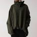 Women's Clothing Autumn and Winter Women's New Loose Casual Long Sleeve High Collar Pullover Solid Color Pocket Jacket Sweatshirt_maomaolike.com