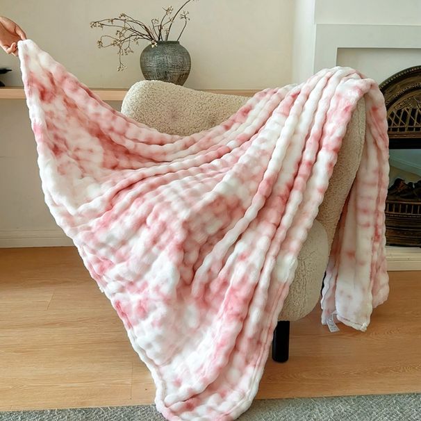 Winter Thickened Milk Velvet Nap Office Coral Fleece Flannel Throw Sofa Small Blanket_maomaolike.com