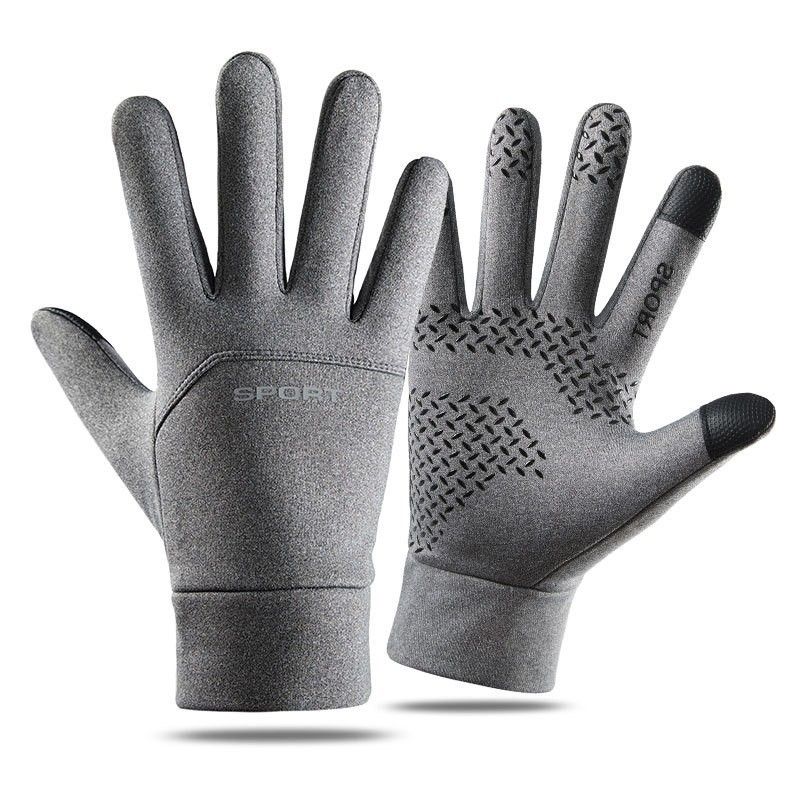 Outdoor sports fleece warm gloves Men's and women's touch screen ski non-slip cycling gloves_maomaolike.com