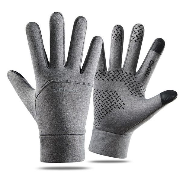Outdoor sports fleece warm gloves Men's and women's touch screen ski non-slip cycling gloves_maomaolike.com