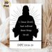 Christian Themed Scripture Painting Poster, Minimalist Black & White Jesus Silhouette With Inspirational Verse Poster, Thought-provoking Religious_maomaolike.com