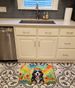 Bernese Mountain Dog Hippie Dawg Memory Foam Kitchen Mat Machine Washable Anti-Fatigue Mat Cushion Comfort Bath Mat Or Kitchen Rug_maomaolike.com