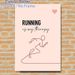 Running Themed Painting Poster, Minimalist Line Art & Typography Poster, Featuring "Running Is My Therapy" Quote, Ideal For Gym, Home Wall Decor_maomaolike.com