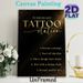 Temporary Tattoo Station Painting Poster, Elegant Glittery Black & Gold Style Poster, Clear Step-by-step Guide For Applying Temporary Tattoos, Ideal_maomaolike.com