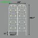 2 Pack Metal Garden Trellis 86.7" X 19.7" Rustproof Trellis For Climbing Plants Outdoor Flower Support Cream White_maomaolike.com