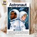Astronaut Themed Painting Poster, Vibrant Retro-style Dual Astronauts In Cosmic Scene Poster, Eye-catching Space-inspired Decor Ideal For Bedroom_maomaolike.com