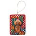Poodle Holiday Christmas Porcelain Ornament Christmas Tree Hanging Decorations For Home Christmas Holiday, Rectangle, Gift, Multicolor_maomaolike.com