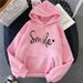 Women's clothing 2023 new autumn letter hooded loose ladies sweatshirt women's tops _maomaolike.com