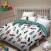 9 Piece Soft All-Season Washed Microfiber Cover Set , Queen/King/Calking Bedding Set With Pillowcases,Bedspread Print Curtains & Solid Curtains,Print, Moisture-Wicking, Soft ,Cooling, Easy Care_maomaolike.com