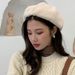 Hot Sale Solid Color Plush Octagonal Cap French High Quality Soft Wool Painter Hat All-match Puffy Beret Outdoor_maomaolike.com