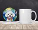 Bichon Frise Luau Large Sandstone Coasters Pack Of 4 Absorbent Round Coasters Decor Gifts For Men Or Women, 4 In, Multicolor_maomaolike.com