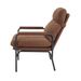 Modern Accent Chair, Reclining Chair With Adjustable Backrest, Corduroy Chair With Metal Frame, Reading Chair, Comfy Lounge Chair For Living Room, Bedroom, Office, Brown_maomaolike.com