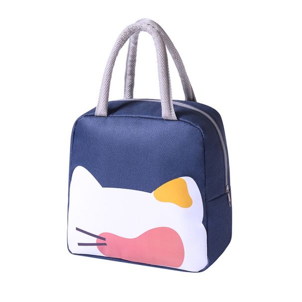 Cartoon Style Lunch Bag Student Lunch Box Handbag_maomaolike.com